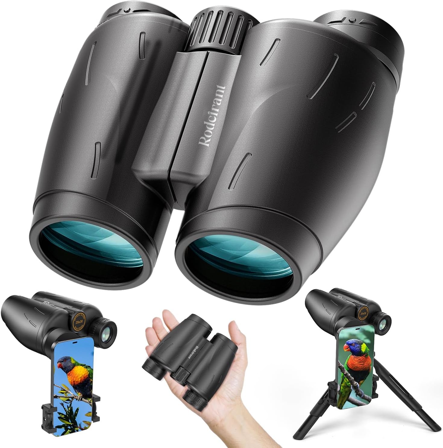 25X30 High Powered Binoculars with Phone Adapter, Tripod, Waterproof - For Adults Bird Watching, Hunting, Concerts