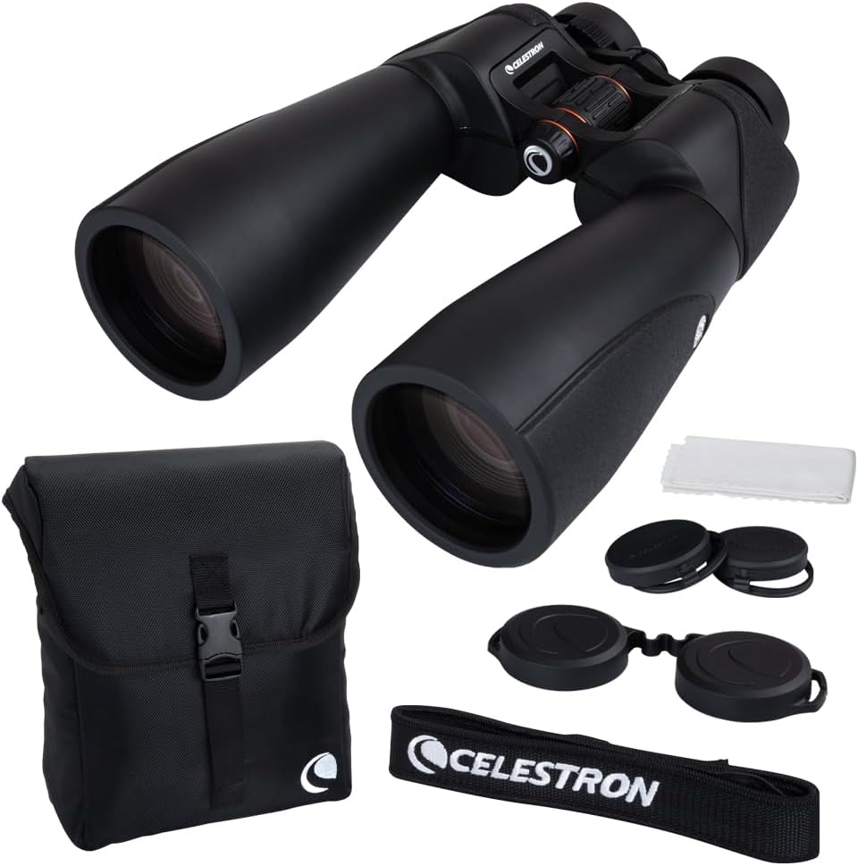 Celestron – SkyMaster Pro ED 15x70 Binocular – Astronomy Binocular with ED Glass – Large Aperture for Long Distance Viewing – Fully Multi-coated XLT Coating – Tripod Adapter and Carrying Case Included