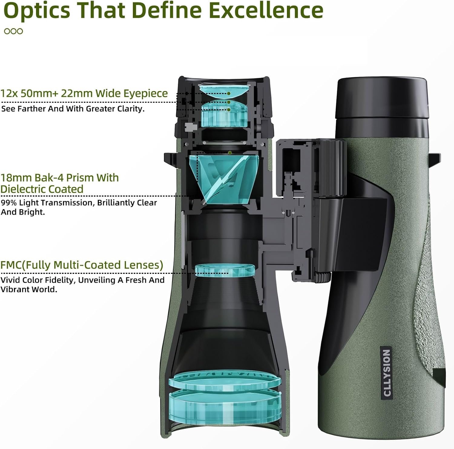 12X50 Professional HD Binoculars for Adults with Phone Adapter, High Power Binoculars with BaK4 prisms, Super Bright Lightweight  Waterproof Binoculars Perfect for Bird Watching, Hunting, Stargazing