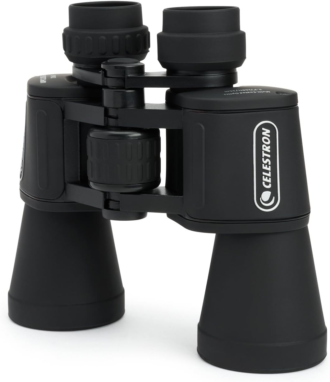 Celestron – UpClose G2 20x50 Porro Binoculars with Multi-Coated BK-7 Prism Glass – Water-Resistant Binoculars with Rubber Armored and Non-Slip Ergonomic Body for Sporting Events