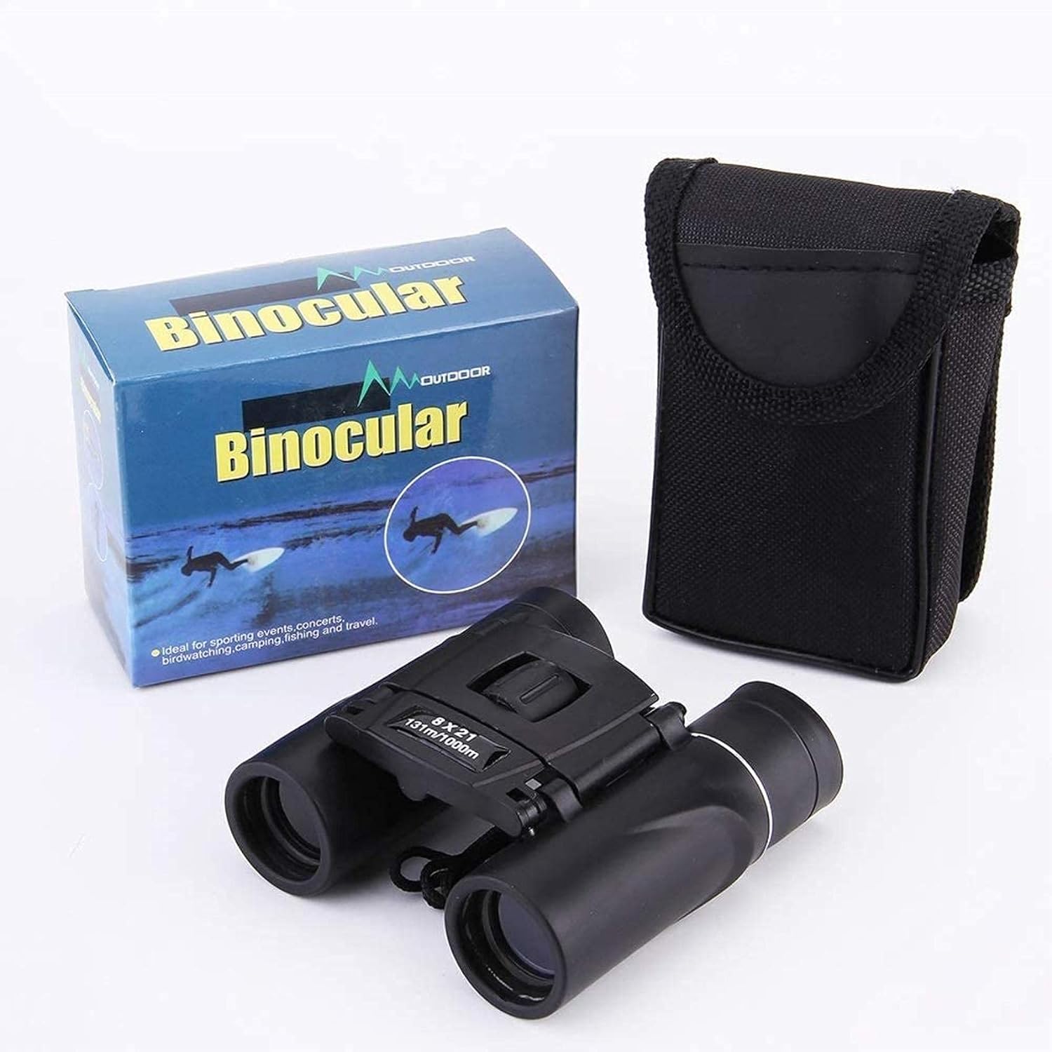 Powerful Binoculars for Adults Bird Watching Compact with Light Binoculars Strap  Case for Stargazing Astronomy Travel Long Distance with Zoom Waterproo