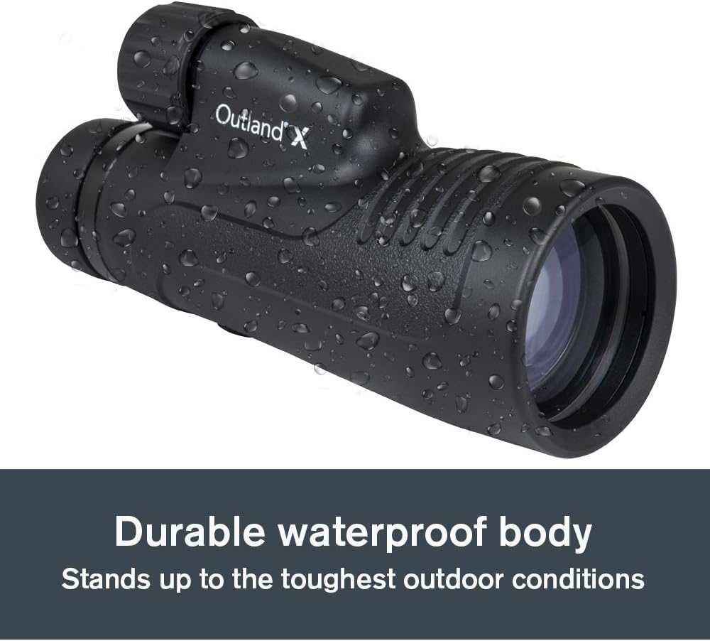 Celestron – Outland X 20x50 Monocular – Outdoor and Birding Monocular – Fully Multi-Coated Optics and BaK-4 Prisms – Bonus Smartphone Adapter, Bluetooth Remote  Tripod Included