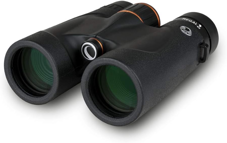 Celestron – Regal ED 8x42 Binocular – ED Binoculars for Birding, Hunting and Outdoor Actvities – Phase and Dielectric Coated BaK–4 Prisms – Fully Multi-Coated Optics – 6.5 Feet Close Focus