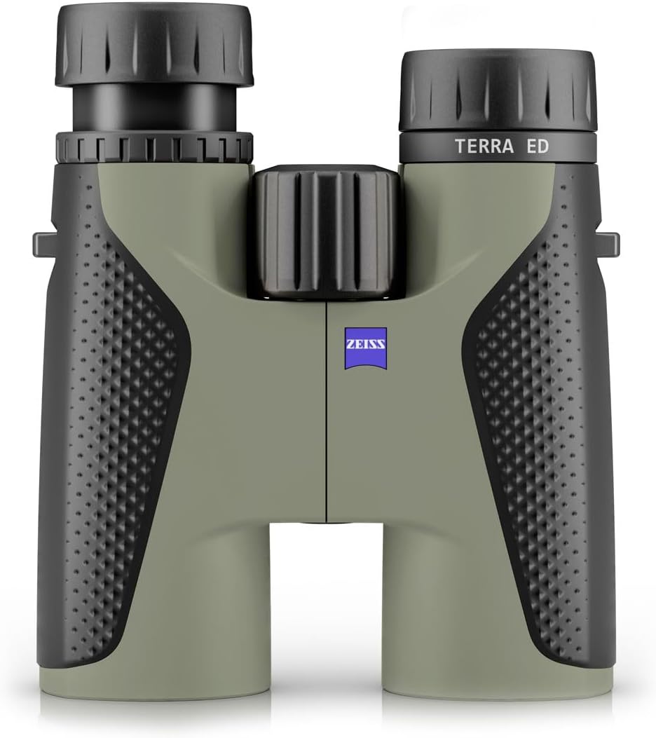 ZEISS Terra ED Binoculars 8x42 Waterproof, and Fast Focusing with Coated Glass for Optimal Clarity in All Weather Conditions for Bird Watching, Hunting, Sightseeing, Black-Green (Black-Green)