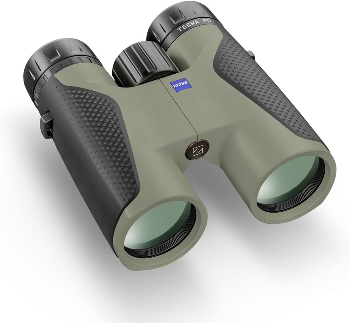 ZEISS Terra ED Binoculars 8x42 Waterproof, and Fast Focusing with Coated Glass for Optimal Clarity in All Weather Conditions for Bird Watching, Hunting, Sightseeing, Black-Green (Black-Green)