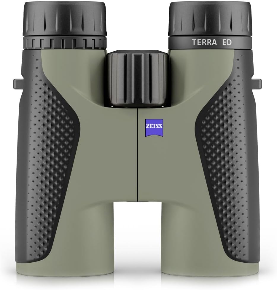 ZEISS Terra ED Binoculars 8x42 Waterproof, and Fast Focusing with Coated Glass for Optimal Clarity in All Weather Conditions for Bird Watching, Hunting, Sightseeing, Black-Green (Black-Green)