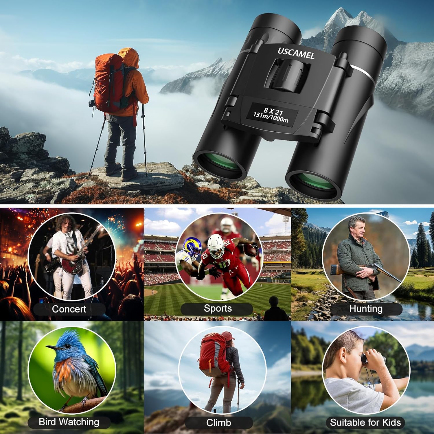 USCAMEL Binoculars 8×21 Review