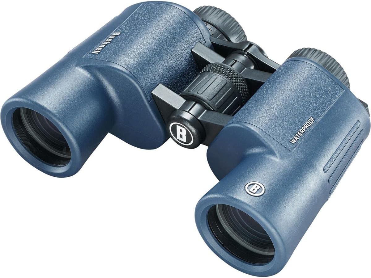 Bushnell H2O 8x42mm Binoculars, Waterproof and Fogproof Binoculars for Boating, Hiking, and Camping, Multi Blue