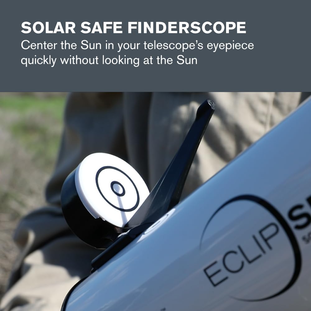 Celestron – EclipSmart Safe Solar Eclipse Telescope – 50MM Refractor – Meets ISO 12312-2:2015(E) Standards – Observe Solar Eclipses  Sunspots – Permanently Attached Solar Safe Filter  Finderscope