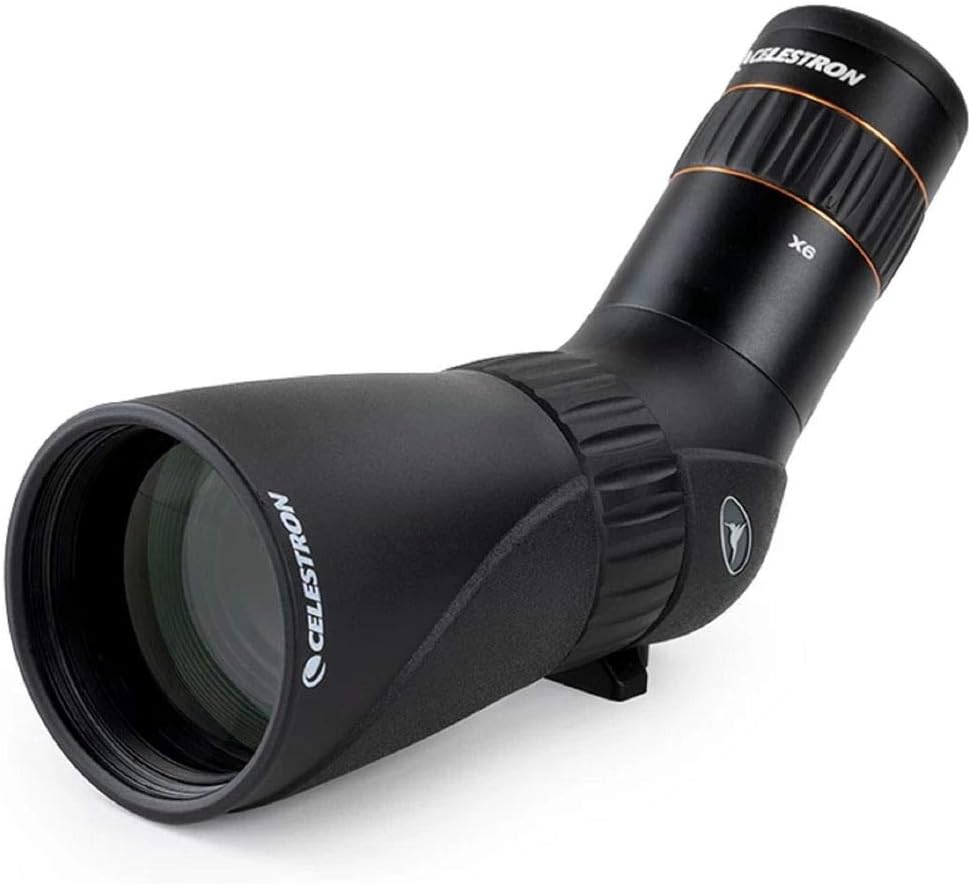 Celestron – Hummingbird 56mm Angled Spotting Scope – Ultra Portable Micro Spotting Scope – 9-27x Zoom Eyepiece – Fully Multi-coated Optics – Rubber Armored – Tripod Adaptable