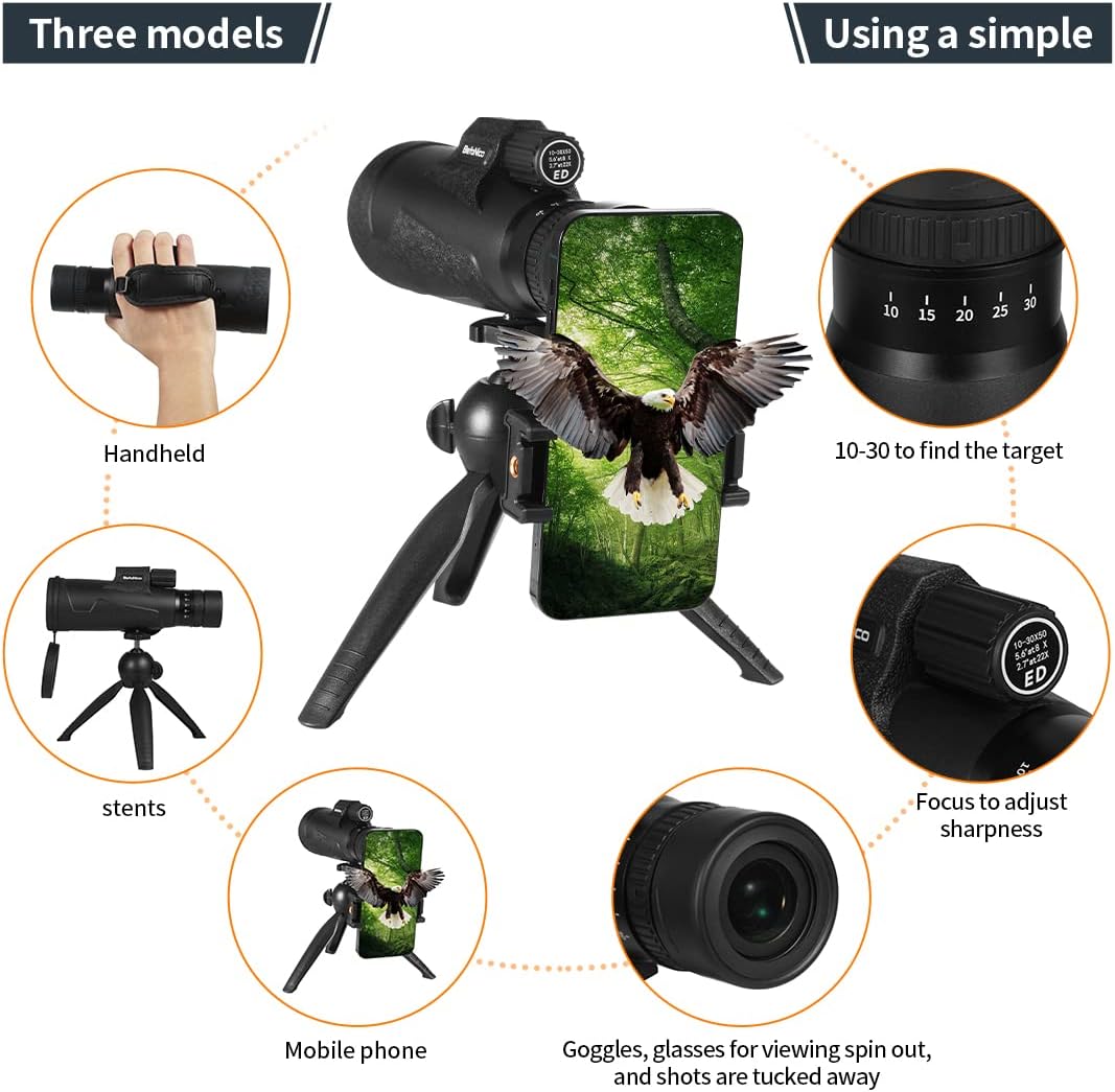 Monocular Telescope by Adapter Tripod Review