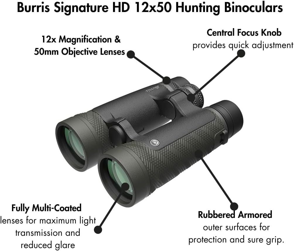 Burris Optics 10x42 Signature HD Laser Rangefinding Binoculars for Hunting, Shooting, Birdwatching and More.