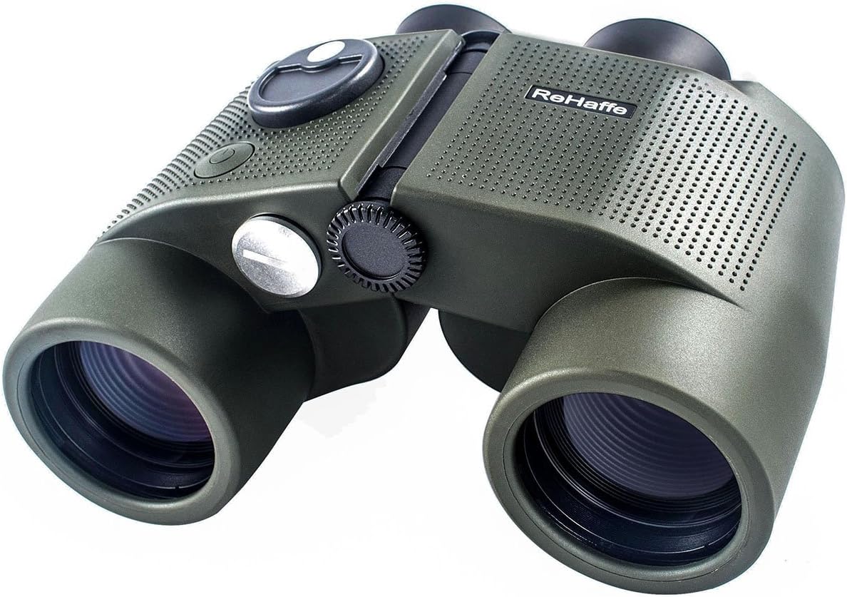 Marine Binoculars 7x50 Waterproof,HD Wide View Clear Image Military Binocular with Rangefinder and Illuminated Compass for Boating Sailing Hunting and Traveling