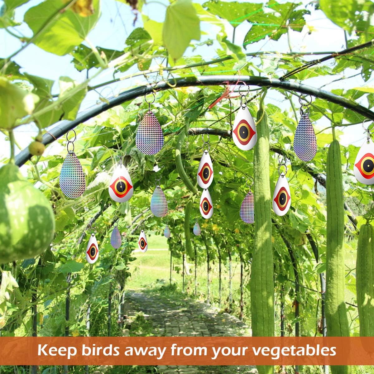 2021 Bird Reflector Double Sided Design Bird Reflective Devices with Owl Eye for House Windows Garden Set of 5