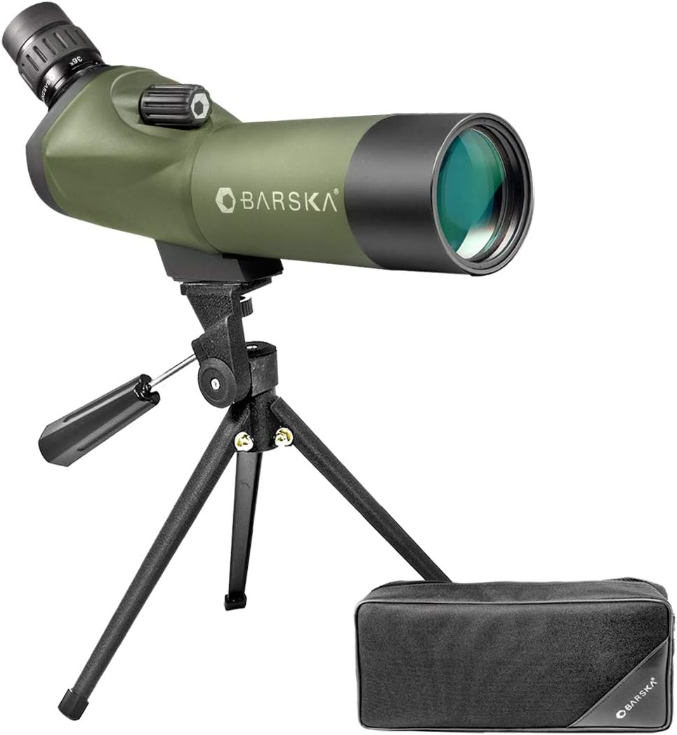 Barska Blackhawk Waterproof Spotting Scope with Tripod – High-Power Optics for Bird Watching, Hunting, Target Shooting  Outdoor Travel