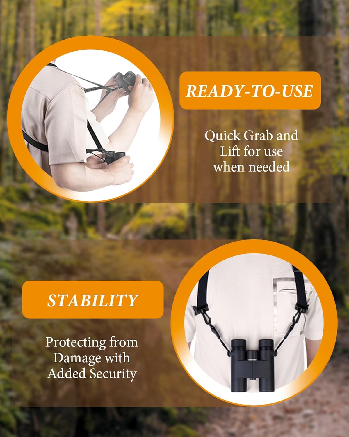 Binocular Harness Strap, Binocular Harness for Birding, X-shaped Decompression Binocular Strap,Cross Binocular Straps Harness, Fits for Carrying Binocular, Cameras, Rangefinders and More