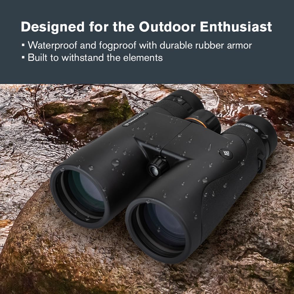 Celestron - Nature DX 8x42 Binoculars – Ideal for Birding and Outdoors – 42mm Objective Lenses – Wide 7.4° Field of View – BaK-4 Prisms – Fully Multi-Coated – Waterproof and Fogproof