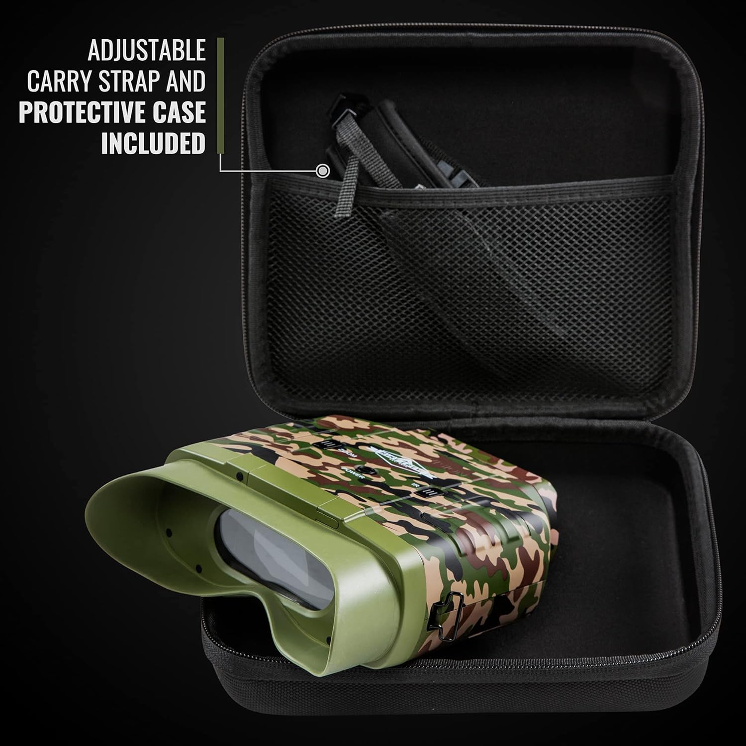 Hike Crew Camouflage Digital Night Vision Binoculars, See Clear in 100% Total Darkness, Large Viewing LCD Screen, Long Viewing Distance, Infrared Night Vision Goggles for Hunting with 7X Optical Zoom