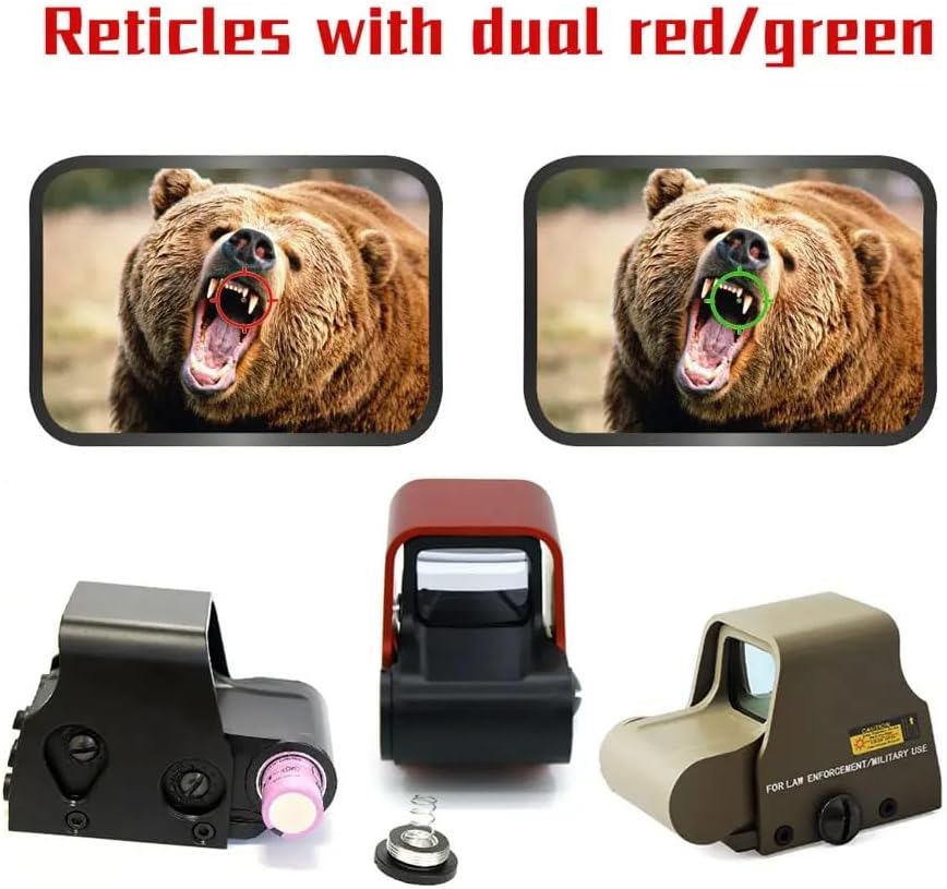 553 Holographic Sight,Red Dot Sight for Metal Green  Red Dot Sight Scope,Outdoor Tactical 20 mm Rail Mount