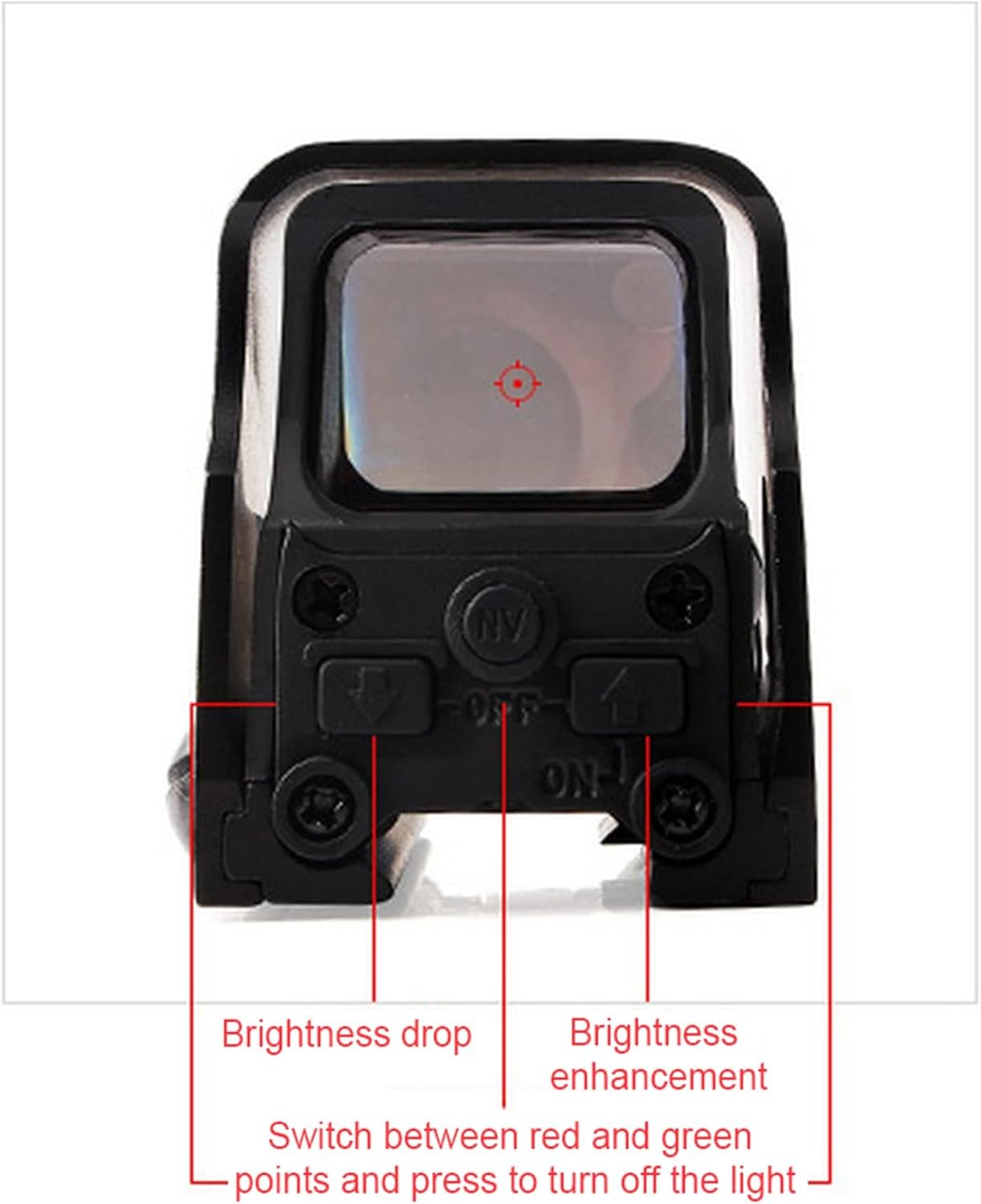 553 Holographic Sight,Red Dot Sight for Metal Green  Red Dot Sight Scope,Outdoor Tactical 20 mm Rail Mount