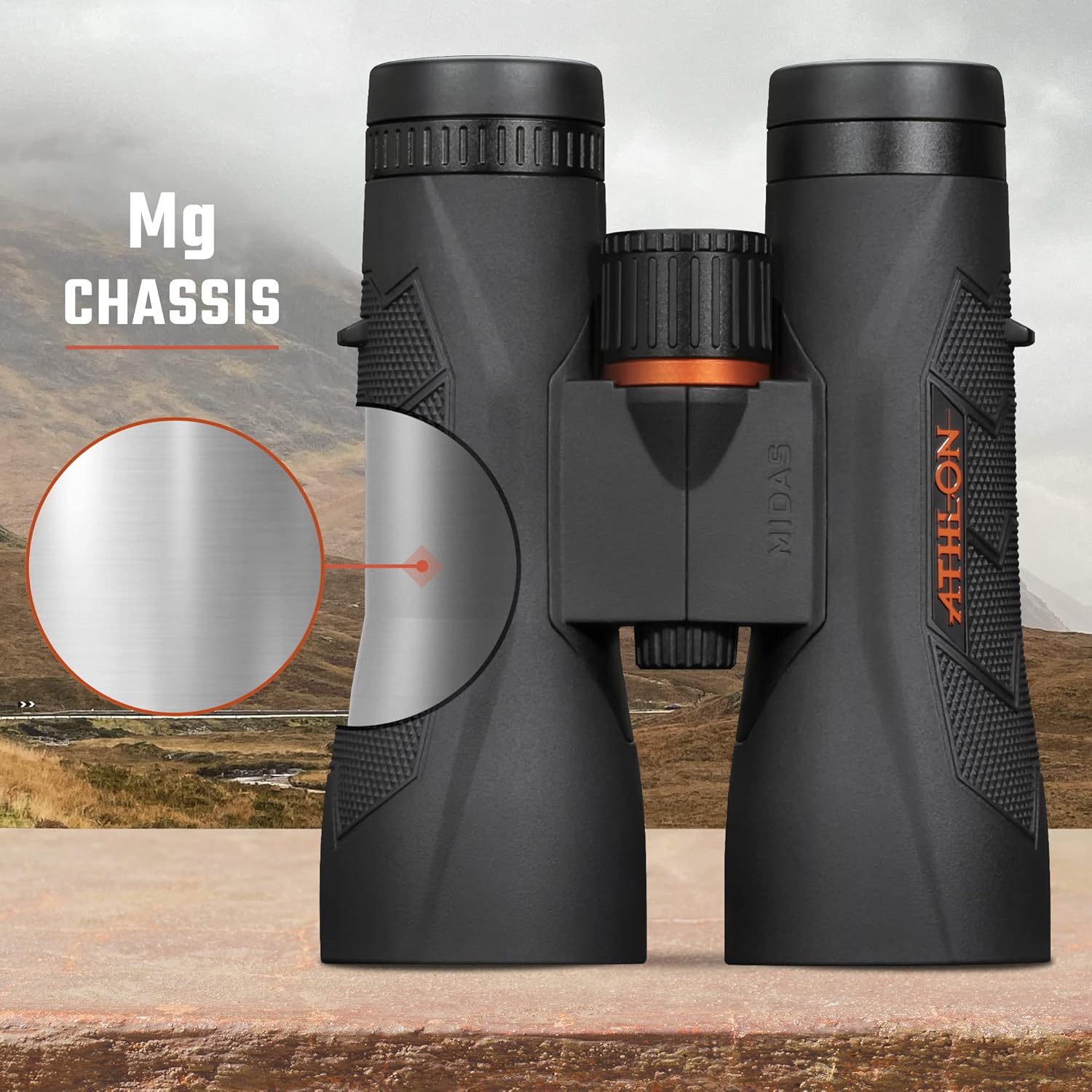 Athlon Optics 8x42 Midas G2 UHD Black Binoculars with Eye Relief for Adults and Kids, High-Powered Binoculars for Hunting, Birdwatching, and More