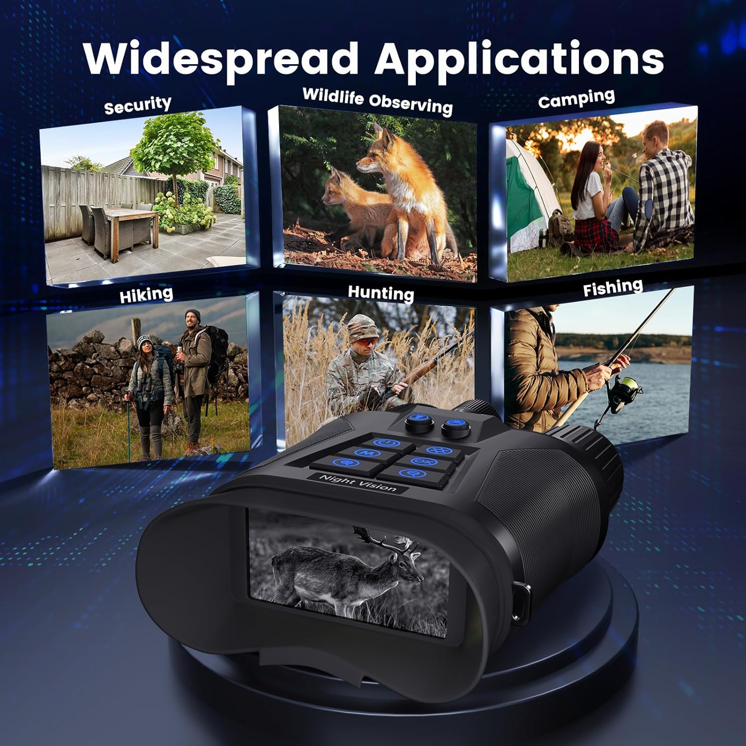 MAXDONE Night Vision Goggles - 4K Night Vision Binoculars for Adults with 5000mAh Fast Charging Battery, 8X Zoom, f/1.4 HD Camera, 32GB Card and 1968FT Viewing Range for Camping Hunting Security MAXDONE Night Vision Goggles - 4K Night Vision Binoculars for Adults with 5000mAh Fast Charging Battery, 8X Zoom, f/1.4 HD Camera, 32GB Card and 1968FT Viewing Range for Camping Hunting Security