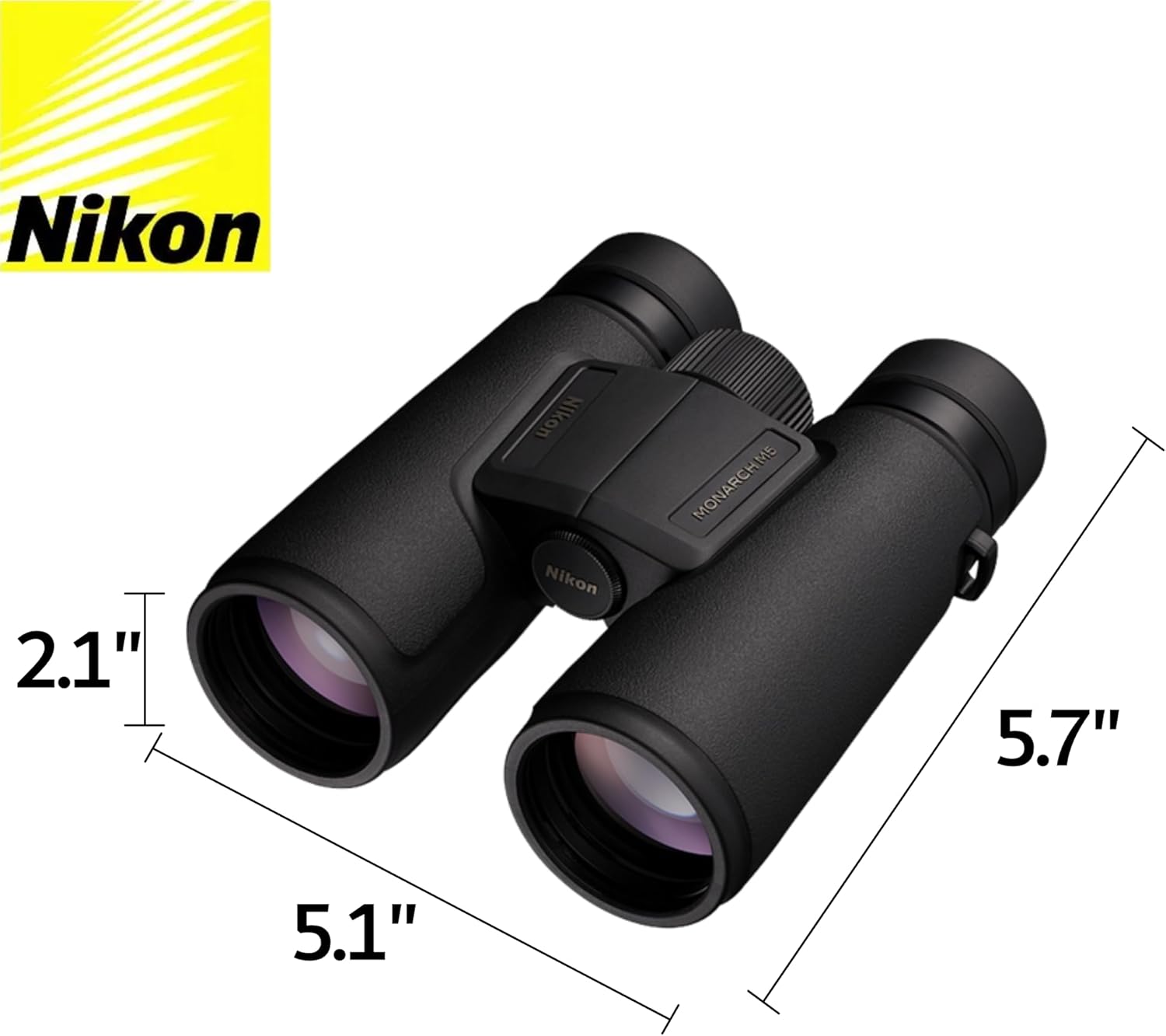 Monarch M5 10x42 (16768) Black Binoculars Bundle with Lens Pen, and Cleaning Cloth, Compact High Powered Binoculars for Adults for Hunting, Bird Watching, and Hiking Essentials, Lightweight