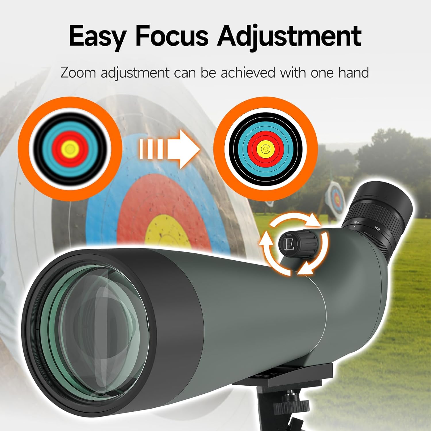 SVBONY SV28 100mm Angled Spotting Scope for Target Shooting, 25-75x Spotter Scope with Tripod for Long Range Viewing, FMC HD Optics with Soft Carrying Case  Phone Adapter, Scopes for Shooting