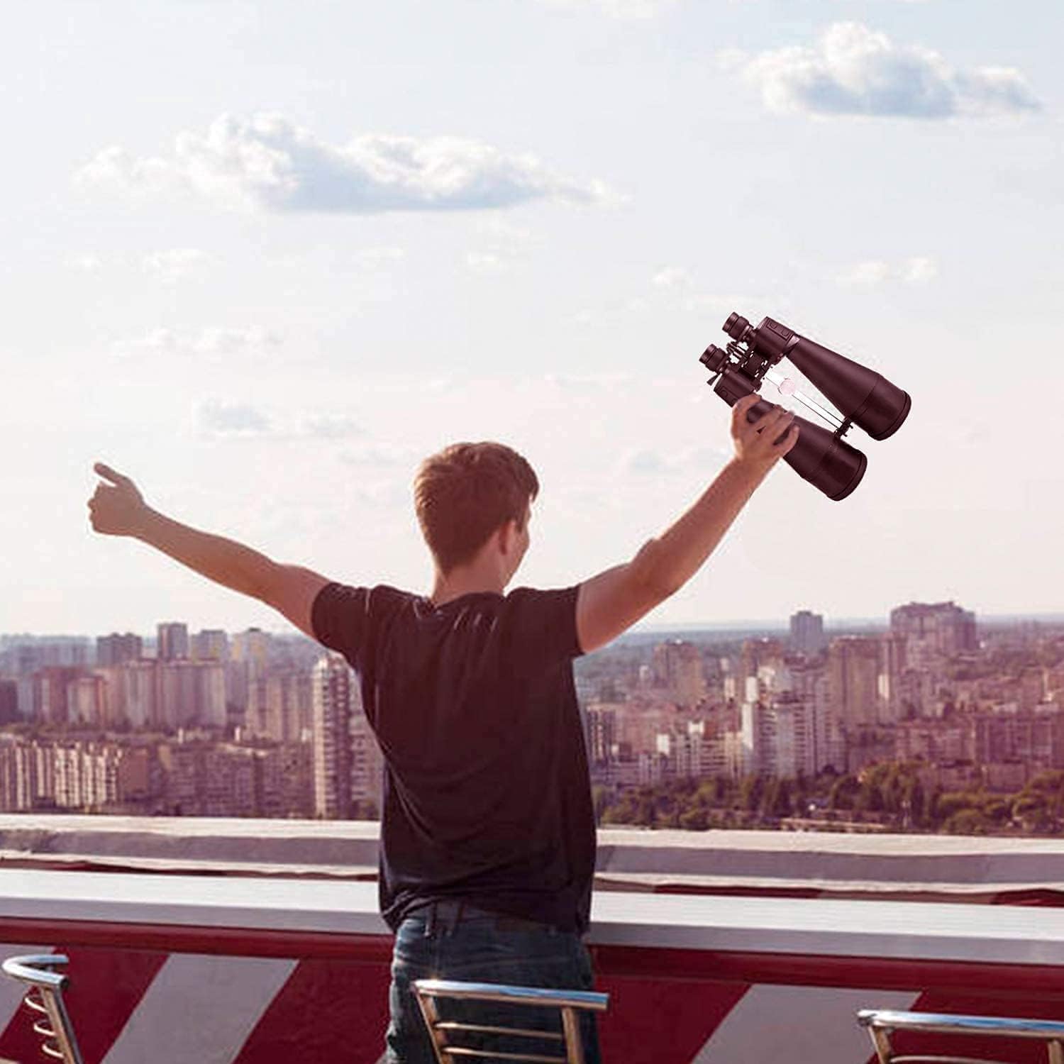 30-260X80 High Power Binoculars for Adults, Outdoor Long Range Binoculars for Birdwatching Hunting Stargazing Travel with Tripod Adapter and Carrying Case (Black, 30-260X80)