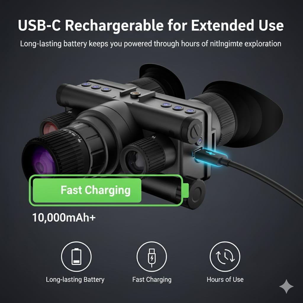 4K NVG Helmet Night Vision Goggles – Tactical Head-Mounted Infrared Monocular w/ 1968ft Detection Range, 58MP Photos, 4K Video, 8X Zoom, 850nm IR, USB-C Rechargeable, Supports 512GB Storage 4K NVG Helmet Night Vision Goggles – Tactical Head-Mounted Infrared Monocular w/ 1968ft Detection Range, 58MP Photos, 4K Video, 8X Zoom, 850nm IR, USB-C Rechargeable, Supports 512GB Storage