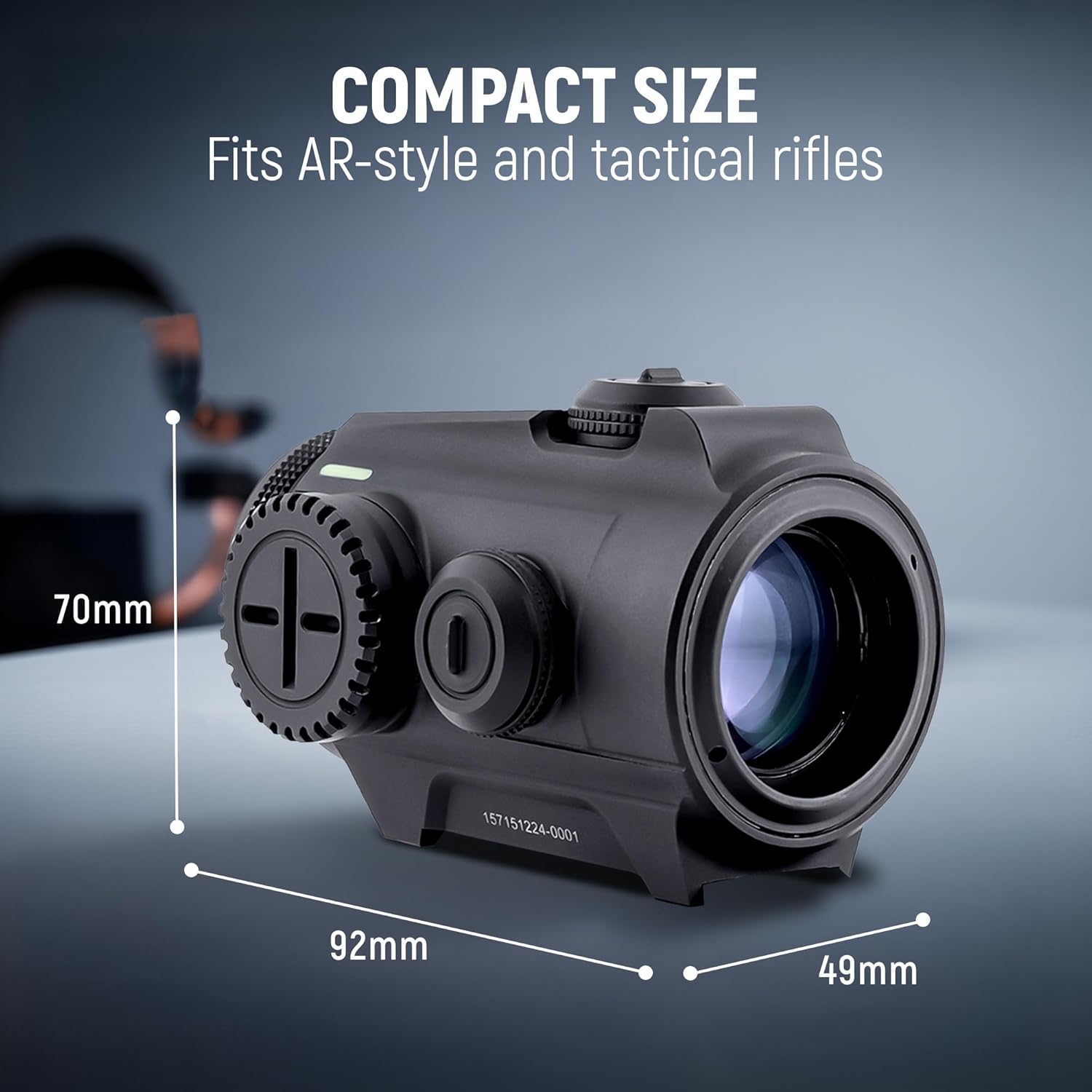 Alpen Optics Nevada LT Prism 3x24 Red Dot Sight – 3 MOA Reticle, Dynamic Dot Technology, 14 Brightness Levels, Waterproof Design, Fog-Proof Design - Engineered for Precision Performance