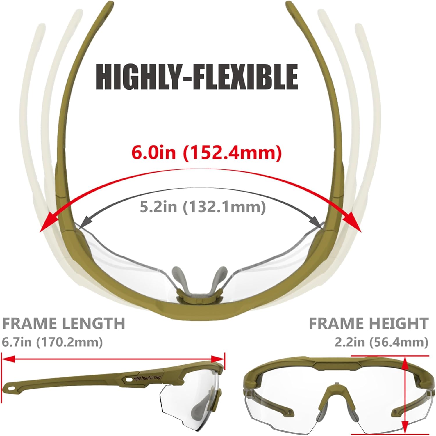 Ballistic Tactical Shooting Glasses ANSI Z87+ UV400 Protective Eyewear