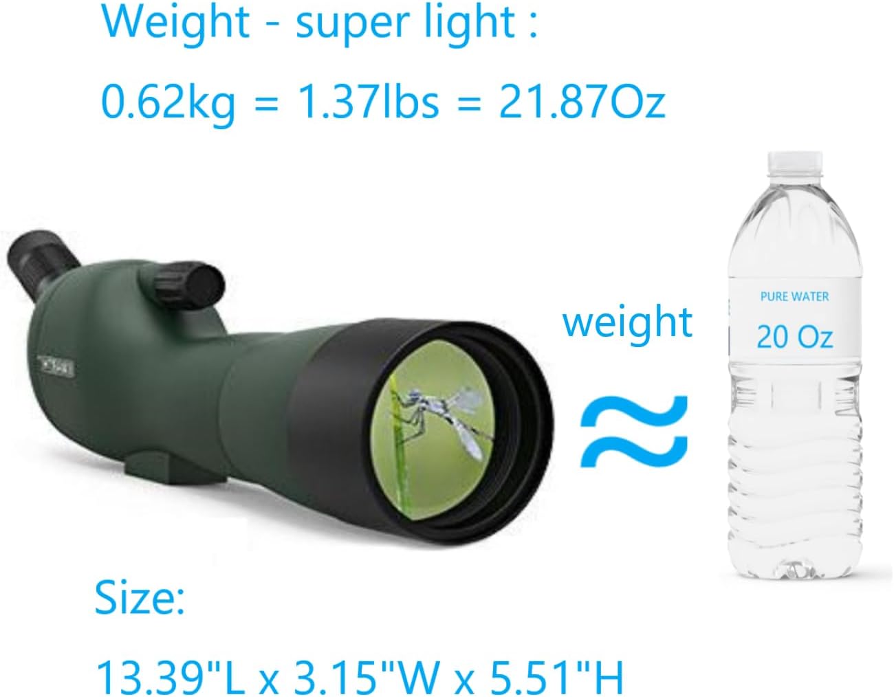 Emarth 20-60x60 Angled Spotting Scope for Target Shooting, Spotting Scope w/Tripod 14 Tabletop/Carry Bag, 1.37lb Light Spotter Scope, Waterproof Spotting Scopes for Hunting/Birding/Wildlife View Emarth 20-60x60 Angled Spotting Scope for Target Shooting, Spotting Scope w/Tripod 14 Tabletop/Carry Bag, 1.37lb Light Spotter Scope, Waterproof Spotting Scopes for Hunting/Birding/Wildlife View