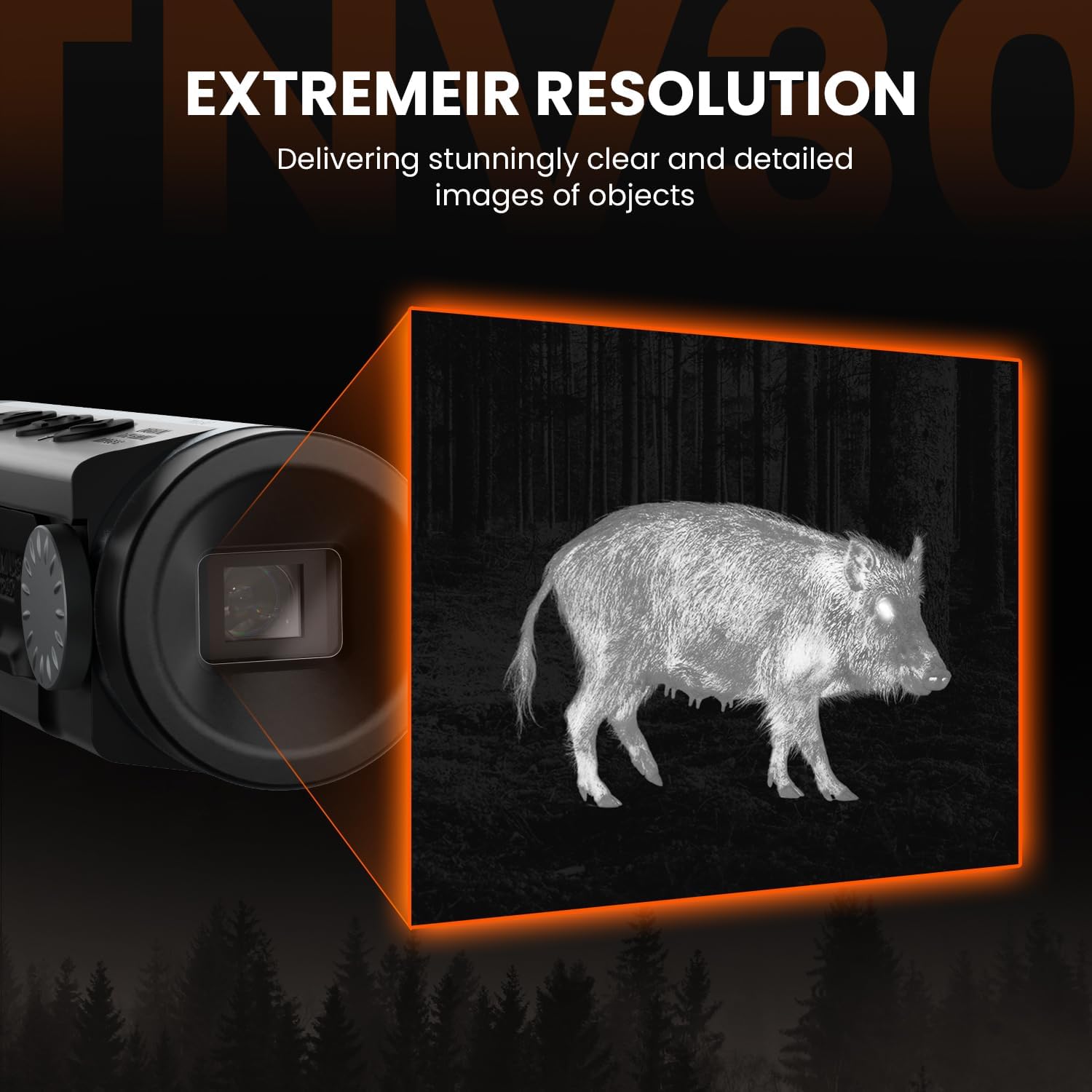 MiLESEEY TNV30 384 * 288 Thermal Monocular T-Recon Scout, Aircraft Mg-Al Alloy Thermal Monocular, Handheld Thermal Imaging, Night Vision Imager