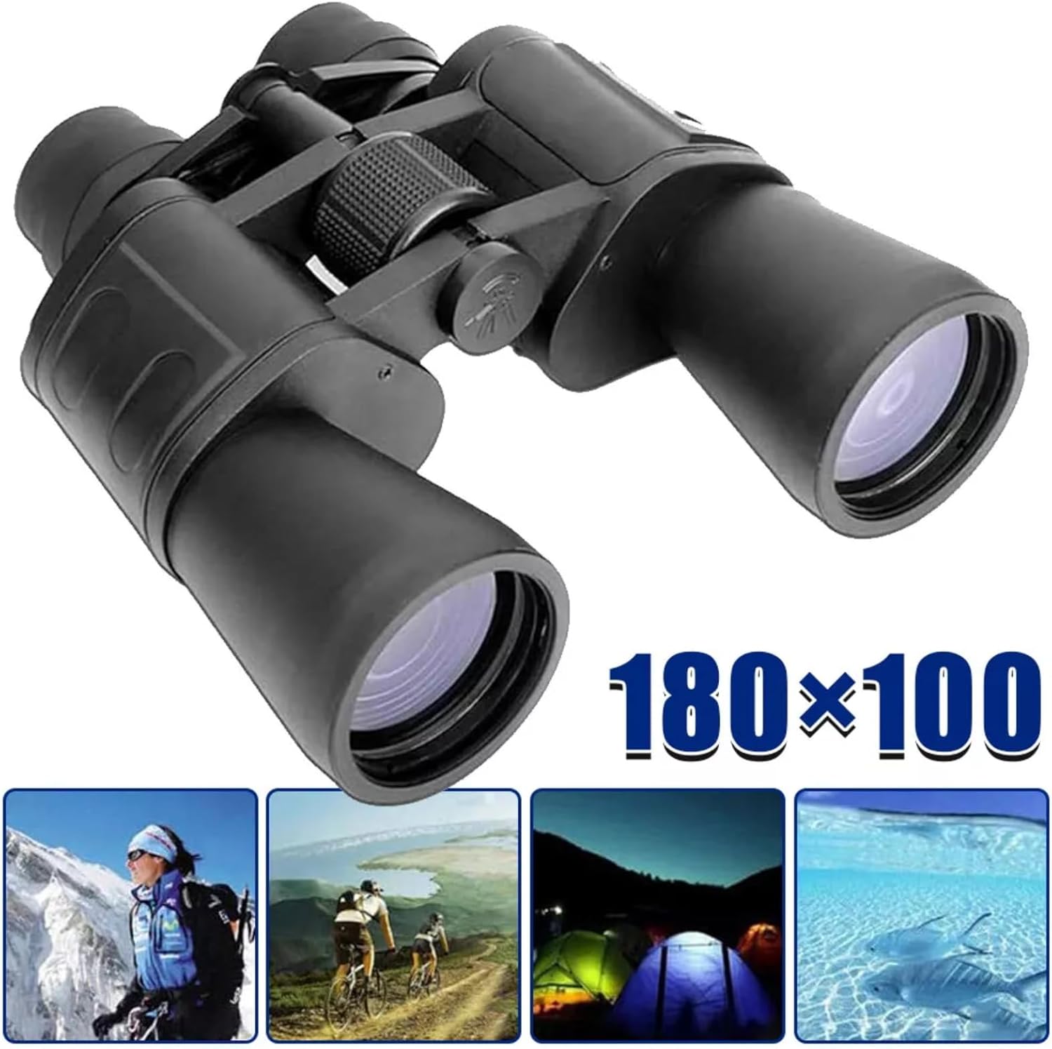 Military Zoom Binoculars 180x100 Powerful HD Binoculars Day/Low Night Optics Hunting Outdoor for Bird Watching Hiking Concert Travel