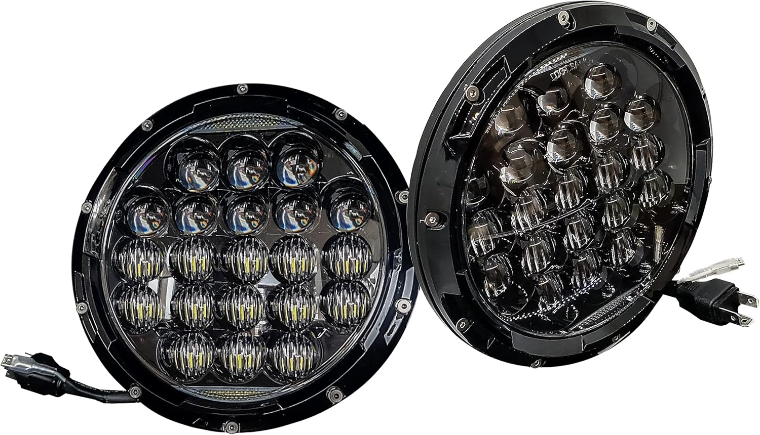 OZ-USA 7 High Output Military 4D Optic LED Headlight Hi/Lo Beam DRL 24 volts M35a2 M35 M35a3 M923 Truck HHMMWV M998 DIESEL