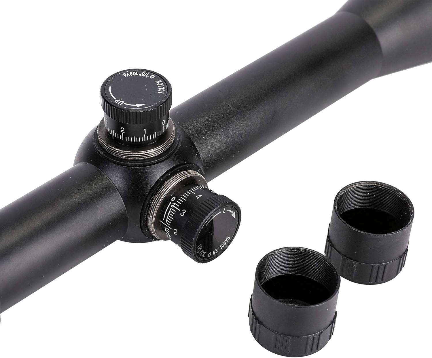 PINTY 6-24x50 AO Rifle Scope with Dual 1 Scope Mount Rings for 20mm Picatinny Rail, Hunting Rifle Scope Rangefinder Mil Dot with RG Illuminated Optics, Shotgun Air Rifle Airsoft Scope