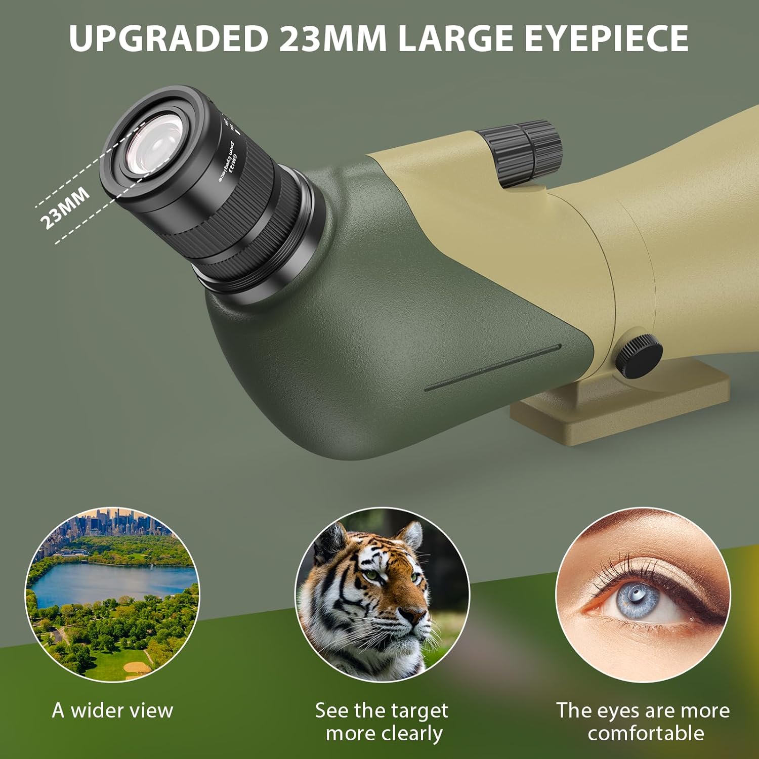 WOSPORTS 25-75x85 Spotting Scopes with Tripod, Carrying Bag, Phone Adapter, HD BAK4 Porro Prism, Waterproof Spotter Scope for Hunting, Target Shooting, Bird Watching, Wildlife Viewing, Dark Green
