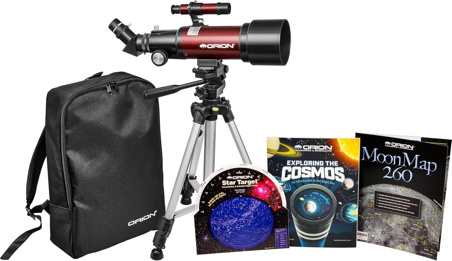 Orion GoScope III 70mm Refractor Telescope Kit - Beginner Telescope for Families  Adults with Backpack  Maps - Ideal First Telescope Gift