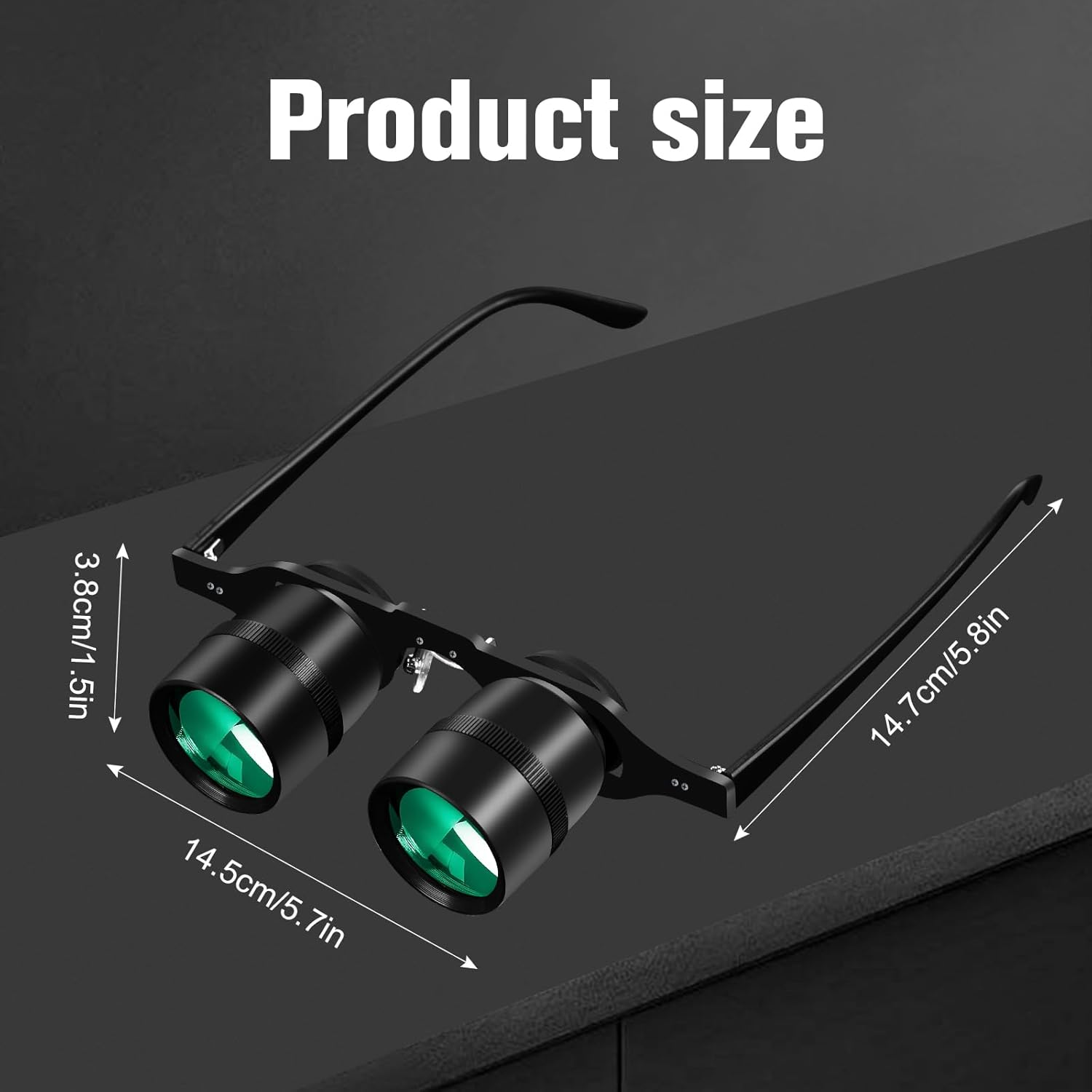 BLACKICE Binocular Glasses, Professional for Fishing, Hands Free, Zoom Optics, TV, Sports, Concerts, Theater, and Sightseeing, Portable Binoculars and Opera Glasses