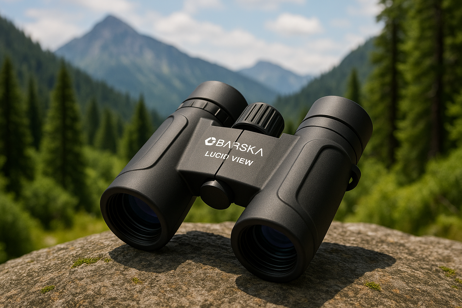 Barska Lucid View Compact Binoculars - Roof Prisms, Fully Coated Optics, Center Focus, Rubber Armor Grip – Lightweight for Hiking, Bird Watching, Travel