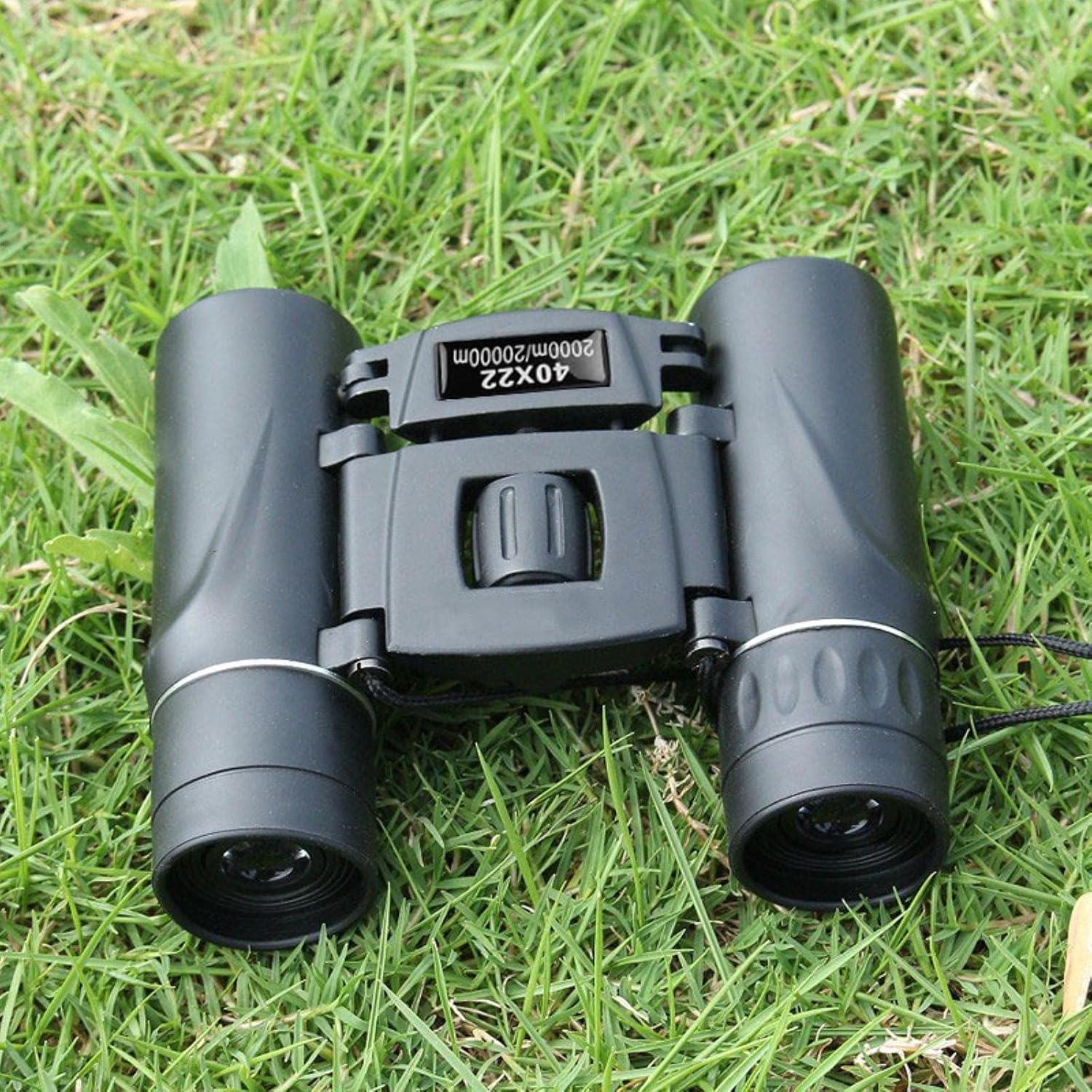 Luhao 40x22 HD Powerful Binoculars 2000M Long Range Folding Mini Telescope Professional Hunting Telescope Zoom Military HD BAK4 FMC Optics for Hunting Sports Camping Travel Outdoor Gifts, black